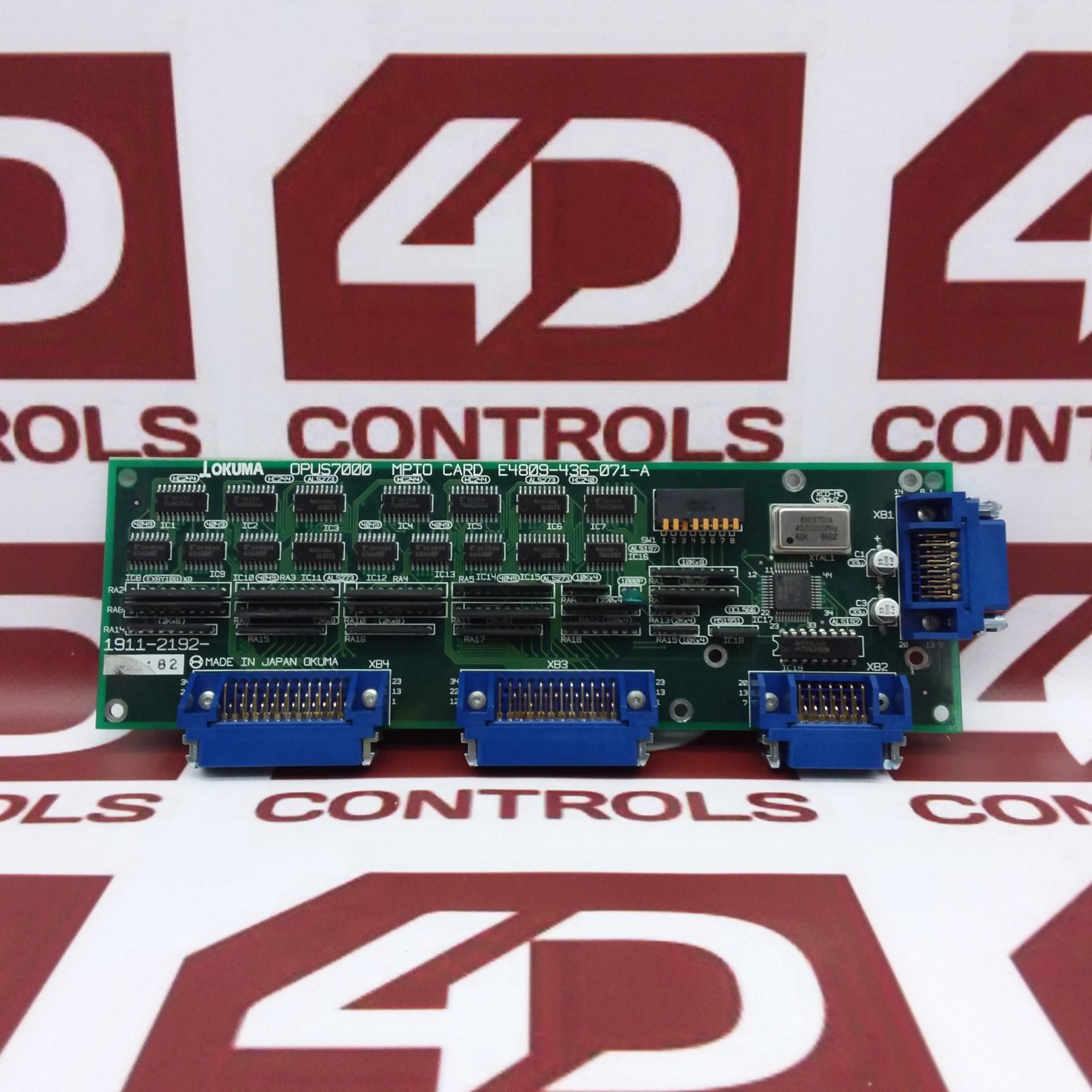 E4809-436-071-A | Okuma | Opus 7000, MPIO Card, A1911-2192, Used